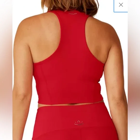 Beyond Yoga Powerbeyond Intensity Cropped Tank in Retro Red Size Small RT$78 - Picture 2 of 8